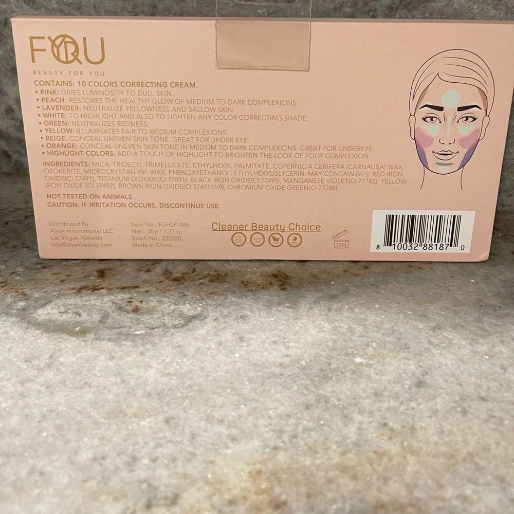 New in box BFY Color Correcting Palette - Cream